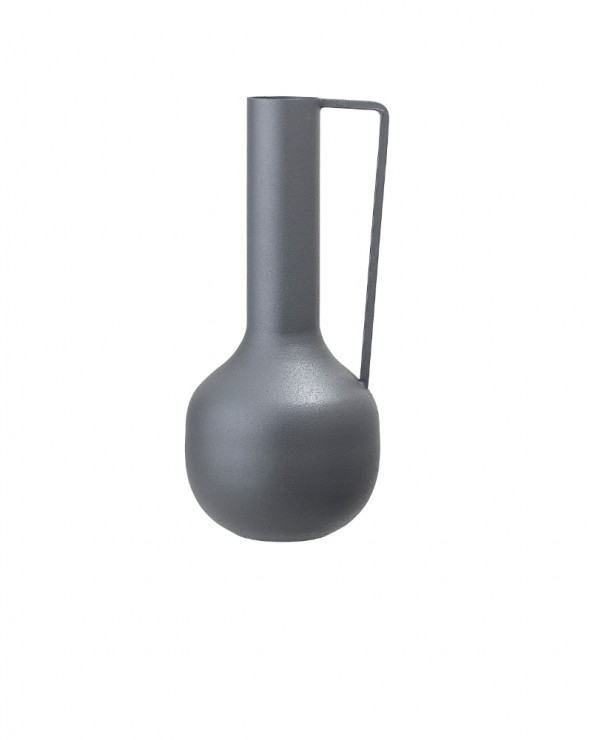 Metallvase , Grau