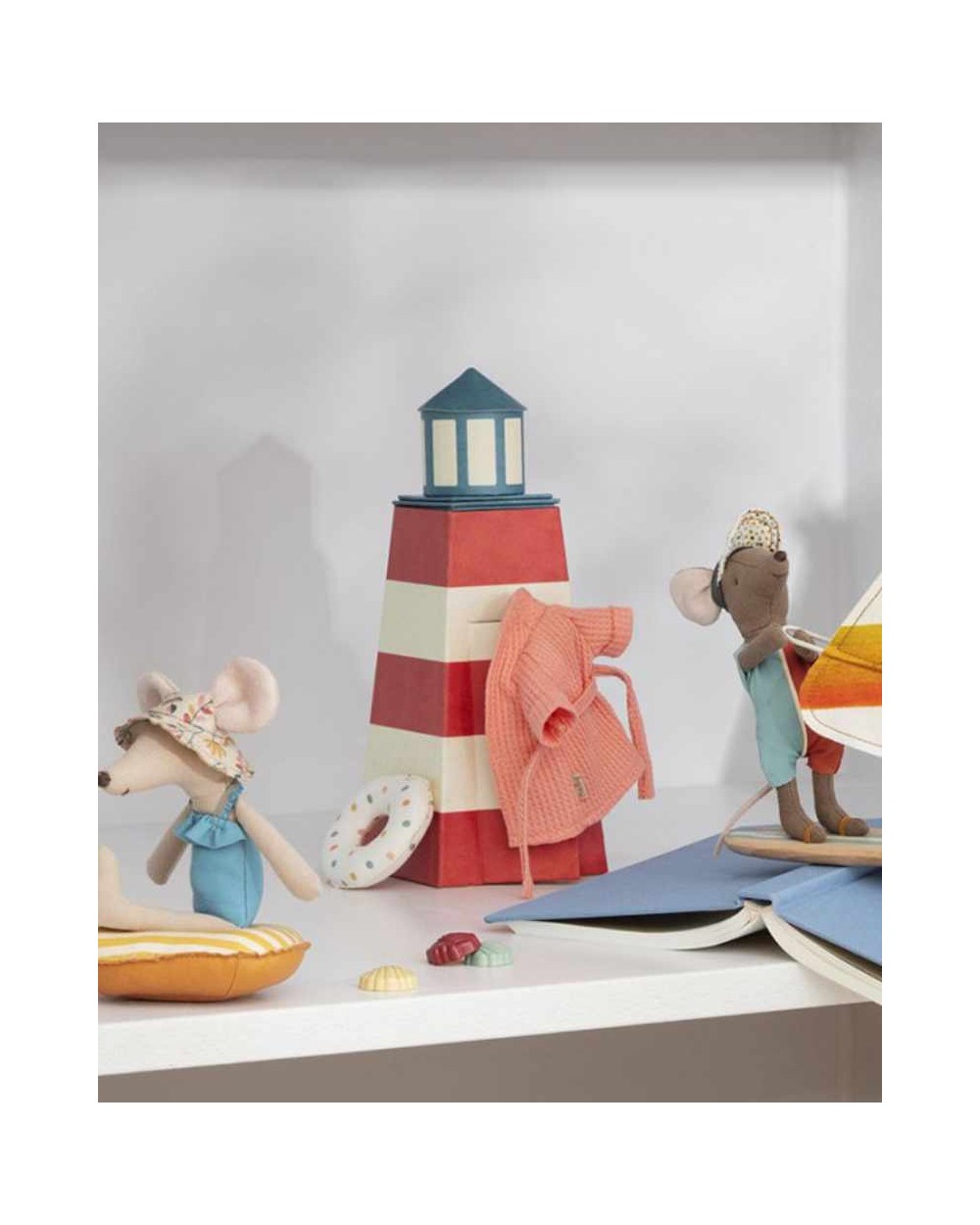 Maileg - Bathrobe, Bademantel coral