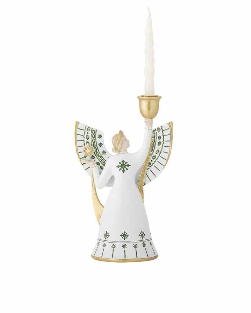 Evangeline Kerzenhalter, Weiß, Polyresin