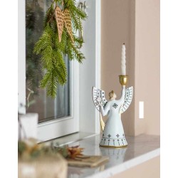 Evangeline Kerzenhalter, Weiß, Polyresin