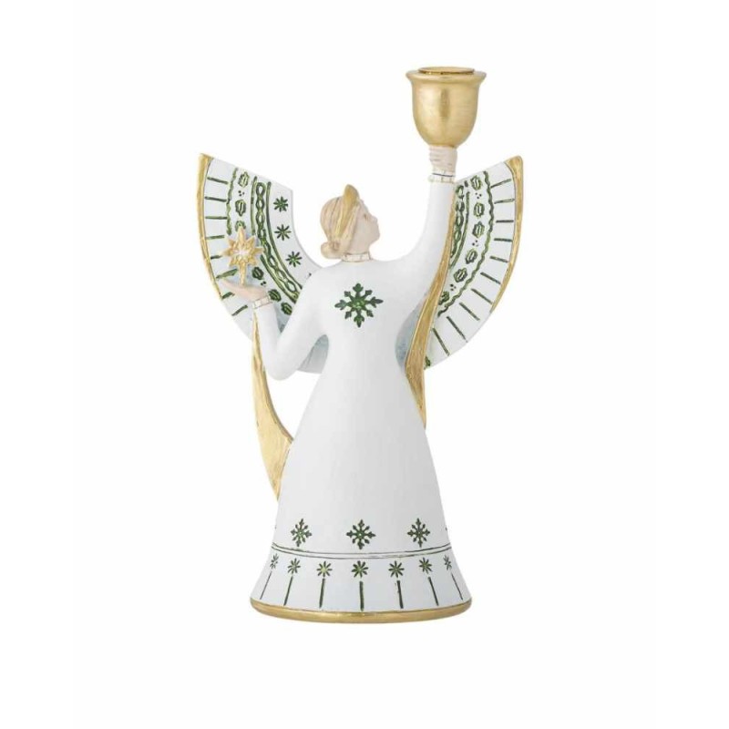 Evangeline Kerzenhalter, Weiß, Polyresin