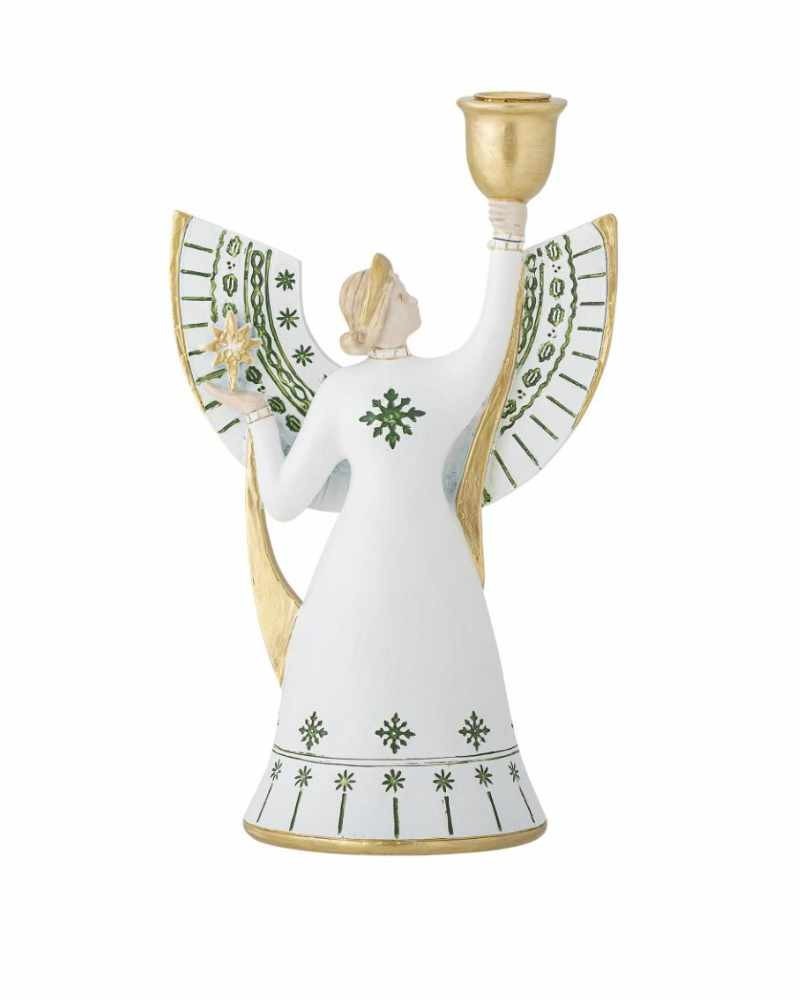 Evangeline Kerzenhalter, Weiß, Polyresin